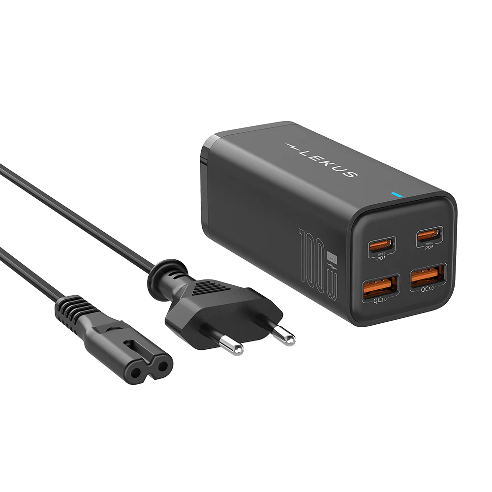 Cargador Multipuertos(2USB-C + 2USB-A) 100W