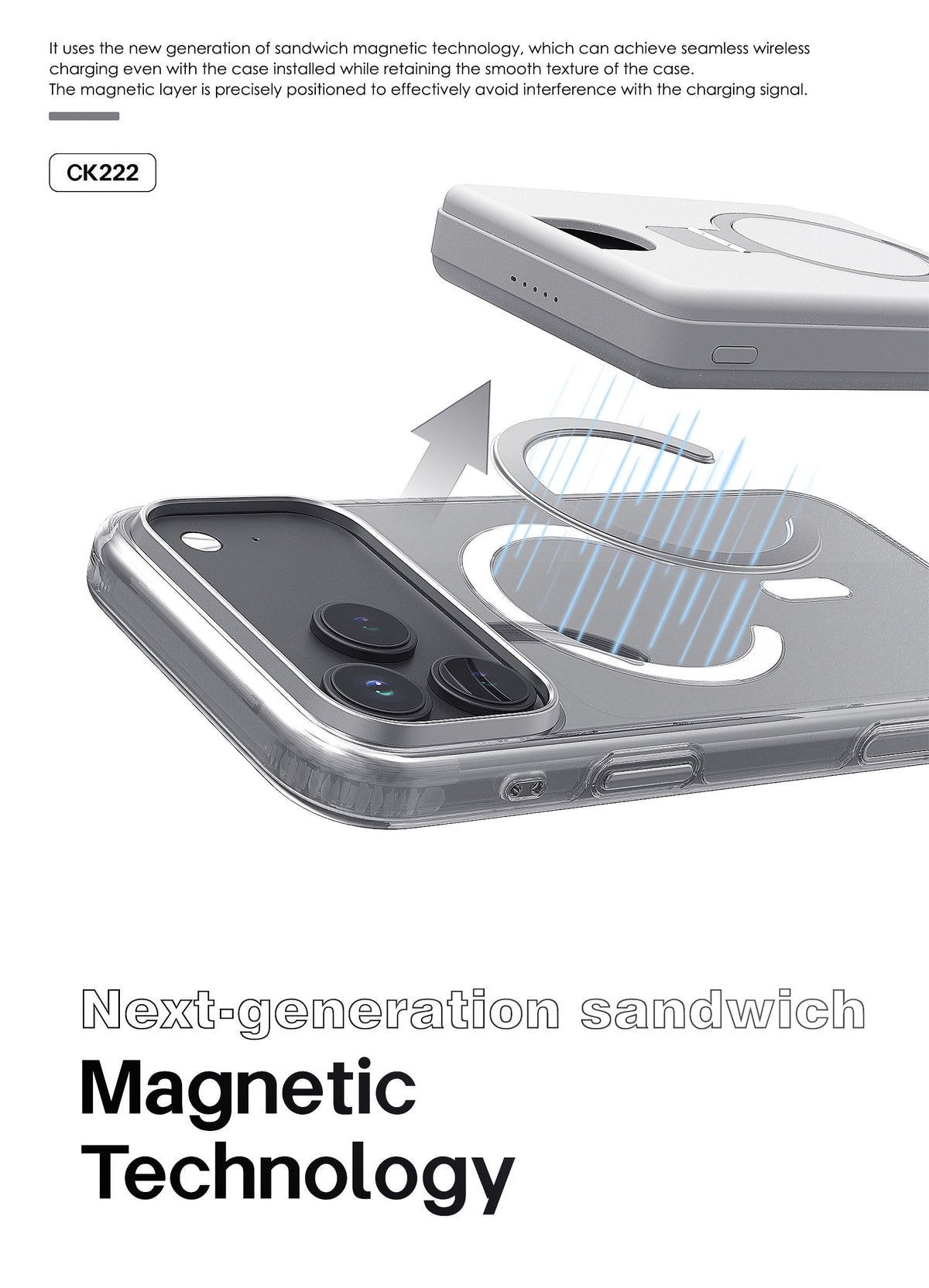 Funda Lenyes CK222 Crystal Armor para iPhone