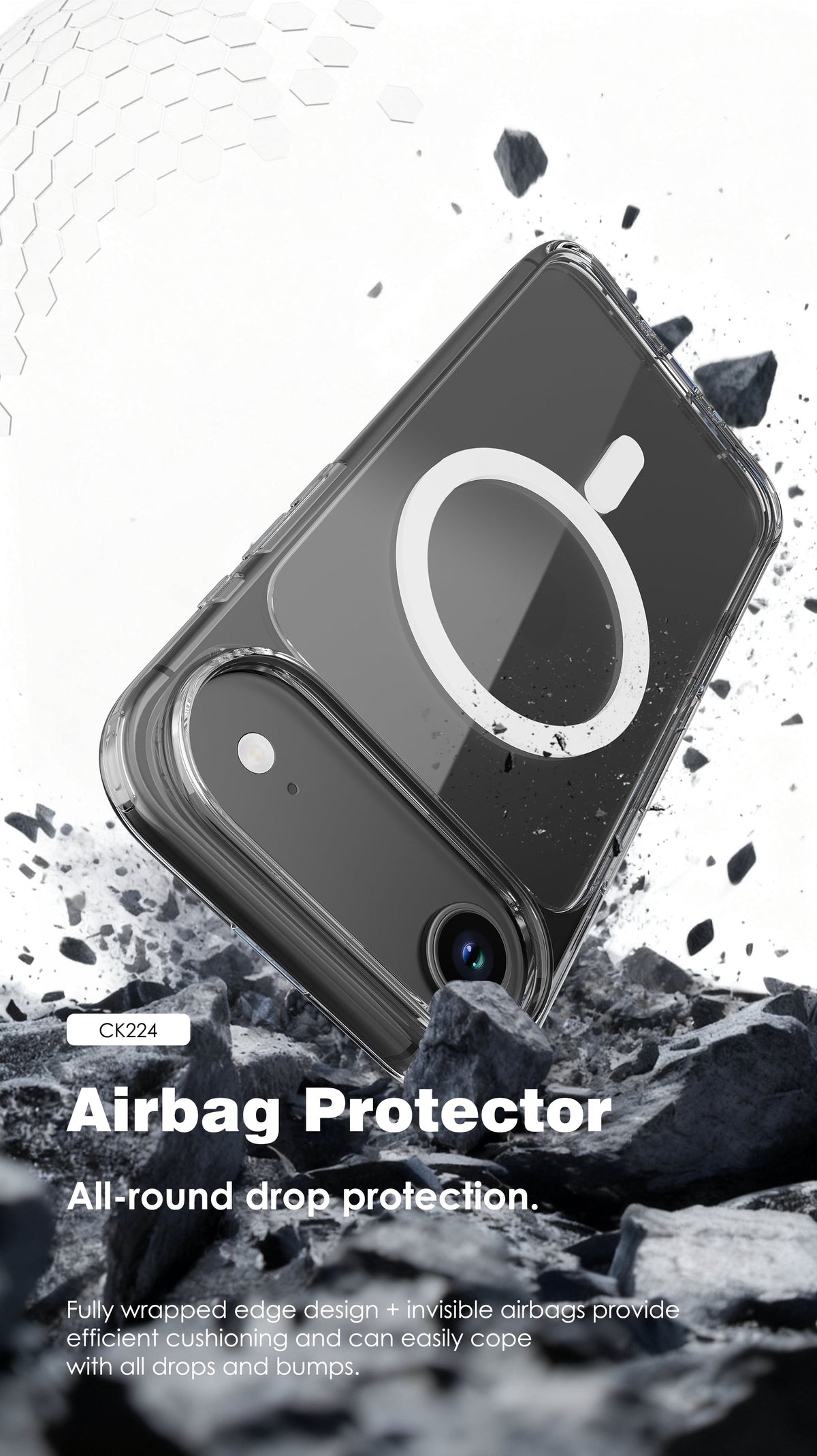 Funda Lenyes CK224 Crystal Guard para iPhone