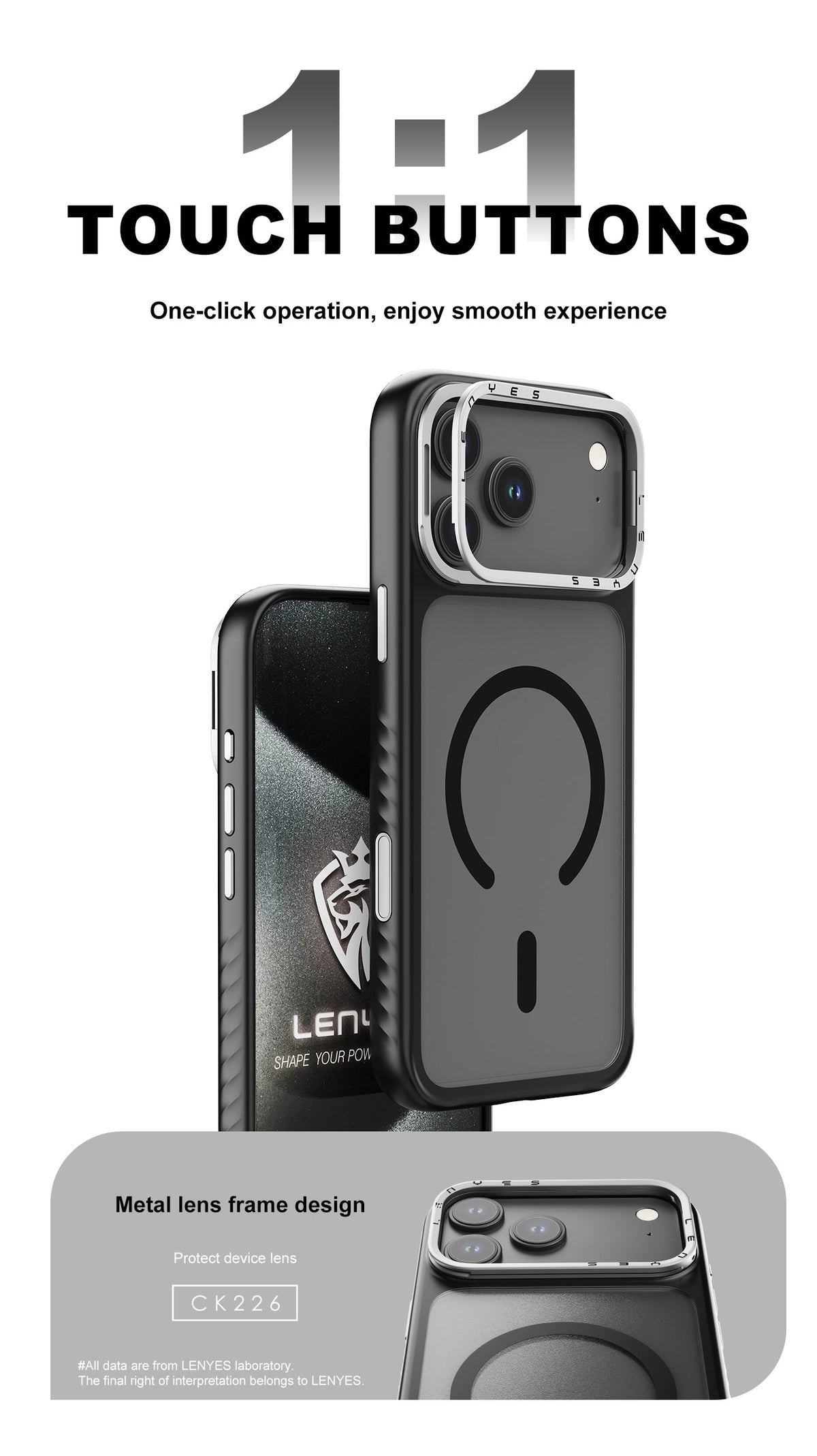 Funda Lenyes CK226 Silk Armor para iPhone