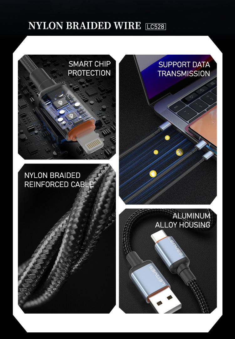 Cable USB-C a Lightning Lenyes LC528 TC-I 27W
