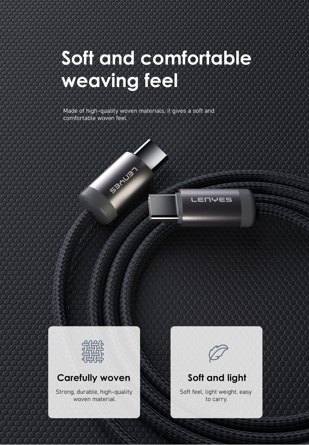 Cable Magnético USB-C Lenyes LC527 60W