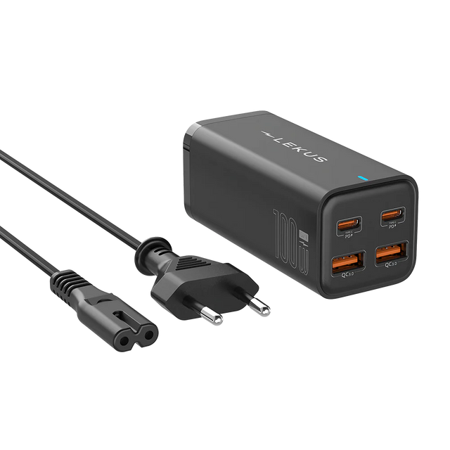 Cargador Multipuertos(2USB-C + 2USB-A) 100W