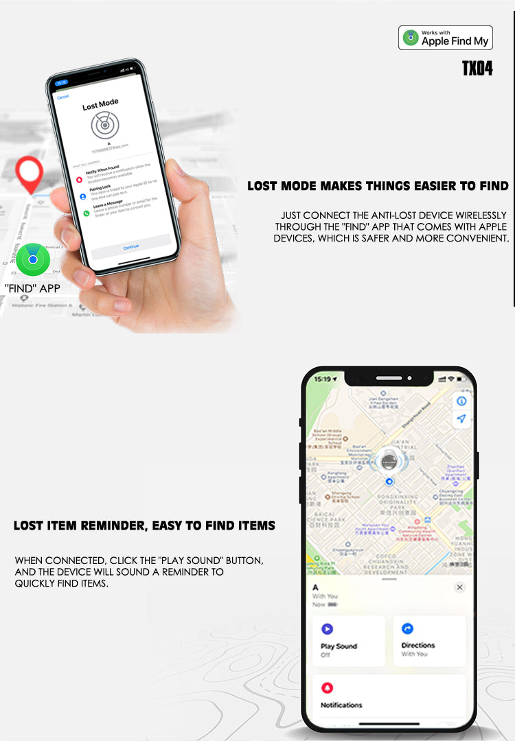 Localizador Anti-Pérdida Lenyes TX04