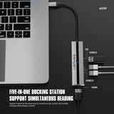 Hub USB-C 5 en 1 Lenyes AX129