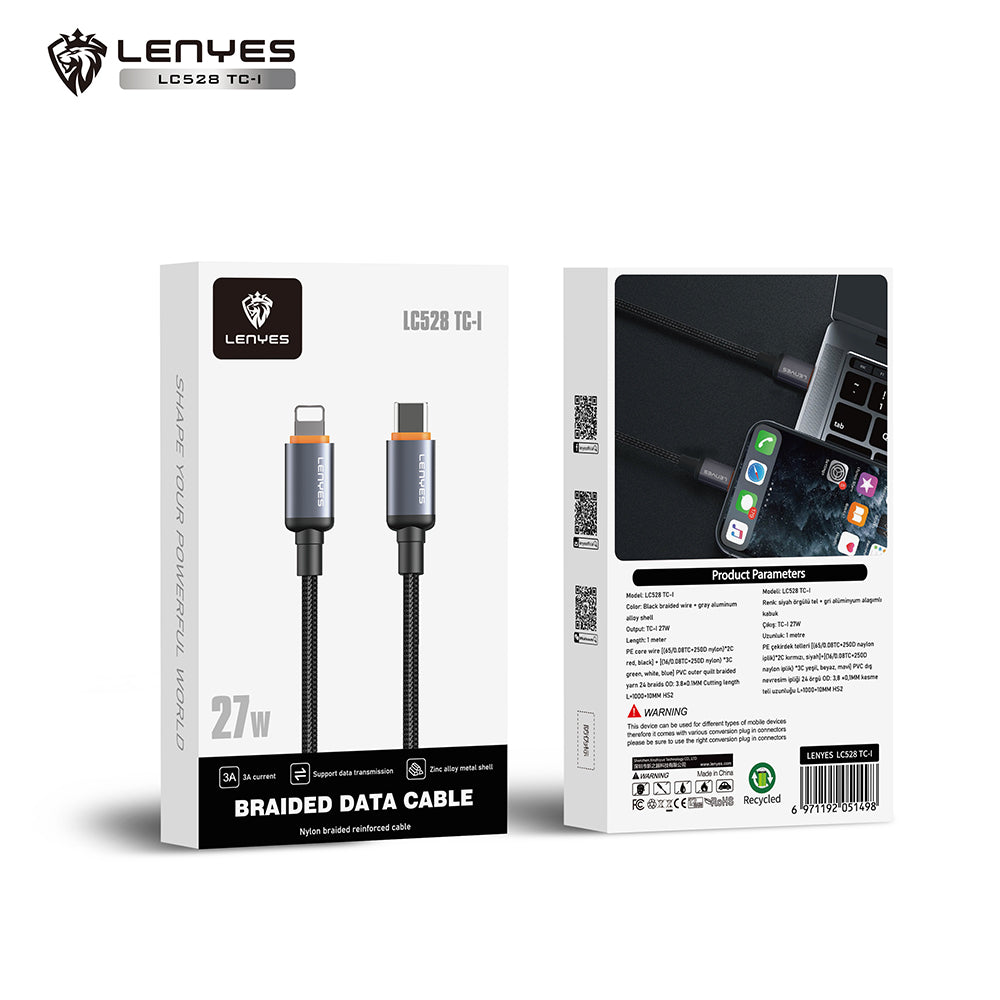 Cable USB-C a Lightning Lenyes LC528 TC-I 27W