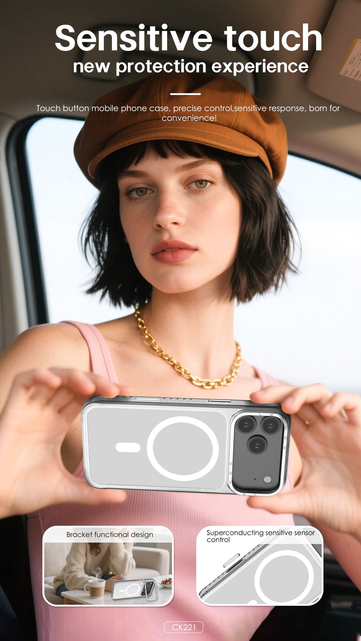 Funda Lenyes CK221 Vanta Guard para iPhone