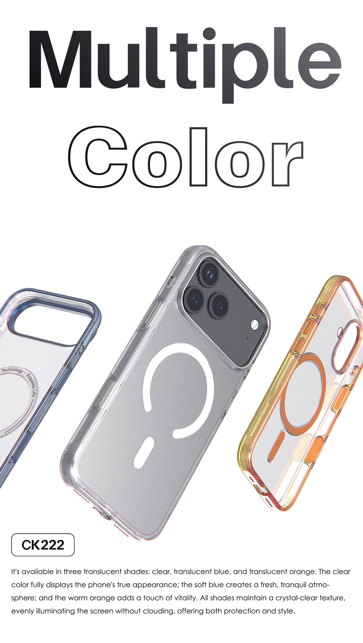 Funda Lenyes CK222 Crystal Armor para iPhone