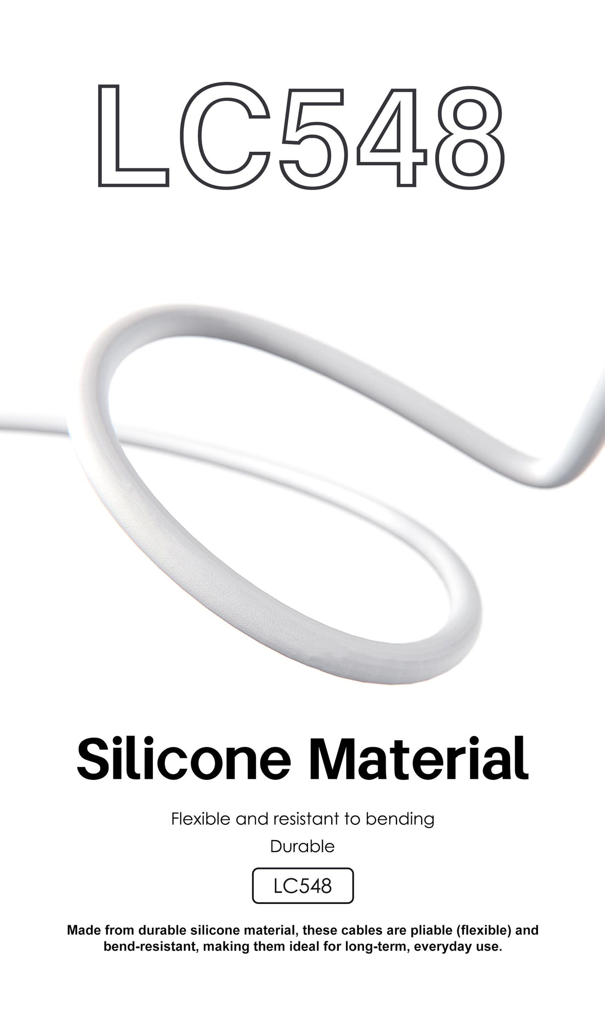 Cable USB-C a USB-C Lenyes LC548 TC-TC 60W Silicona