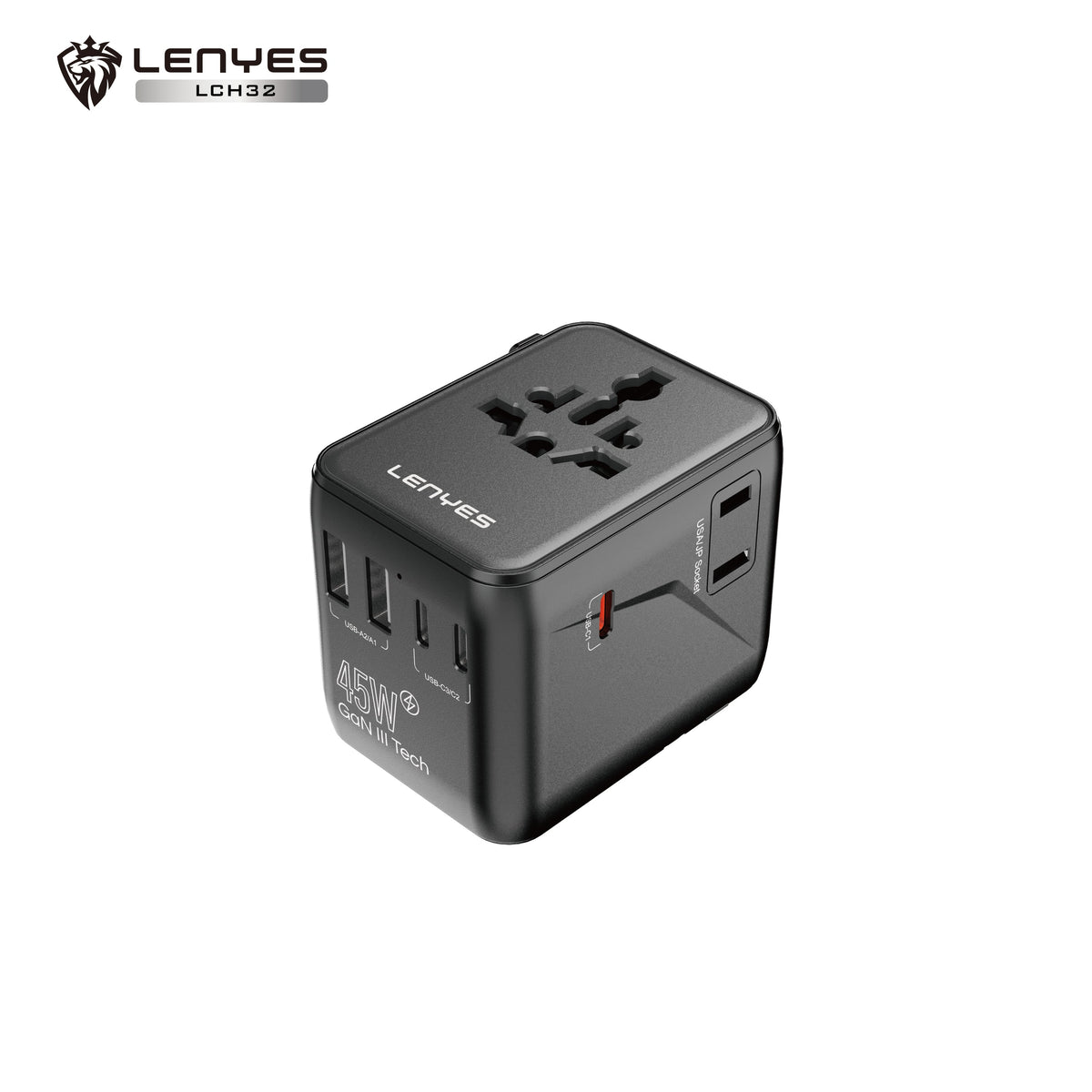 Adaptador de Viaje Universal Lenyes LCH32 45W GaN