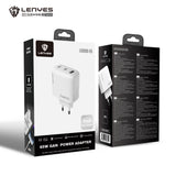 Cargador GaN 65W Lenyes LCH96 3 Puertos USB-C