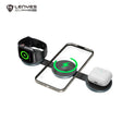 Cargador Inalámbrico 3 en 1 Lenyes PW330 15W MagSafe Aluminio