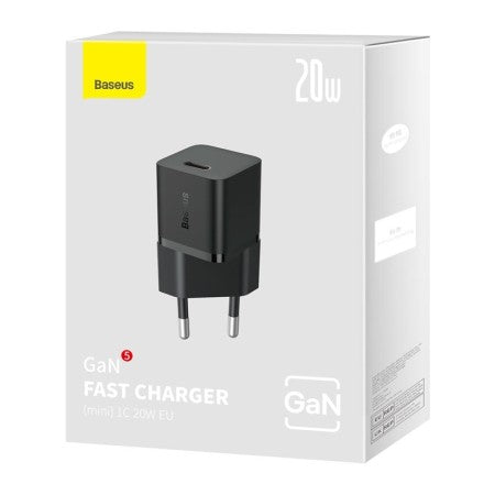 Baseus GaN5 Mini Cargador USB-C 20W PD Negro