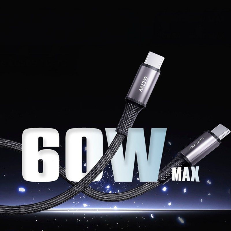 Cable USB-C a USB-C Lenyes LC560 60W