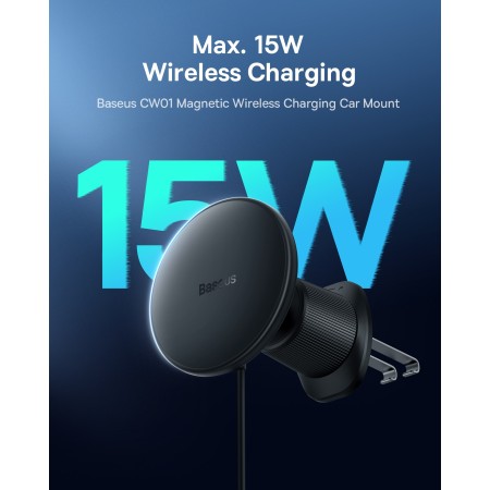 Baseus CW01 Soporte Magnético Coche Carga Inalámbrica 15W