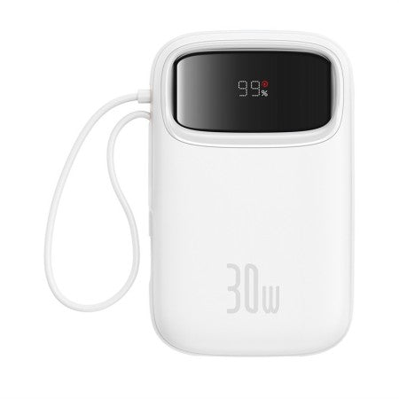 Baseus QPow 2 Power Bank 10000mAh 30W Display Digital Blanco