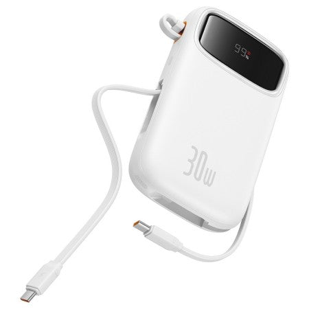 Baseus QPow 2 Power Bank 10000mAh 30W Display Digital Blanco