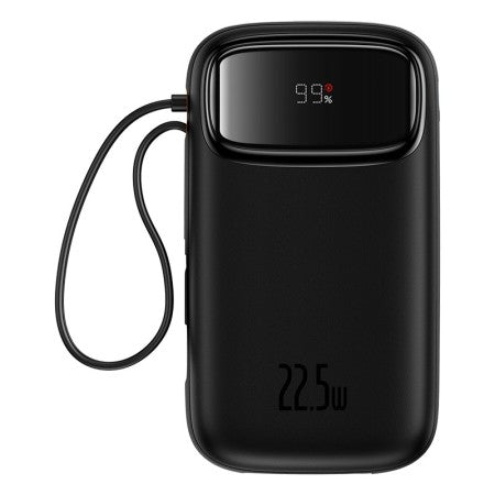Baseus QPow2 Power Bank 20000mAh 22.5W Cables Integrados Negro