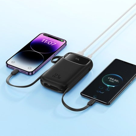 Baseus QPow2 Power Bank 20000mAh 22.5W Cables Integrados Negro